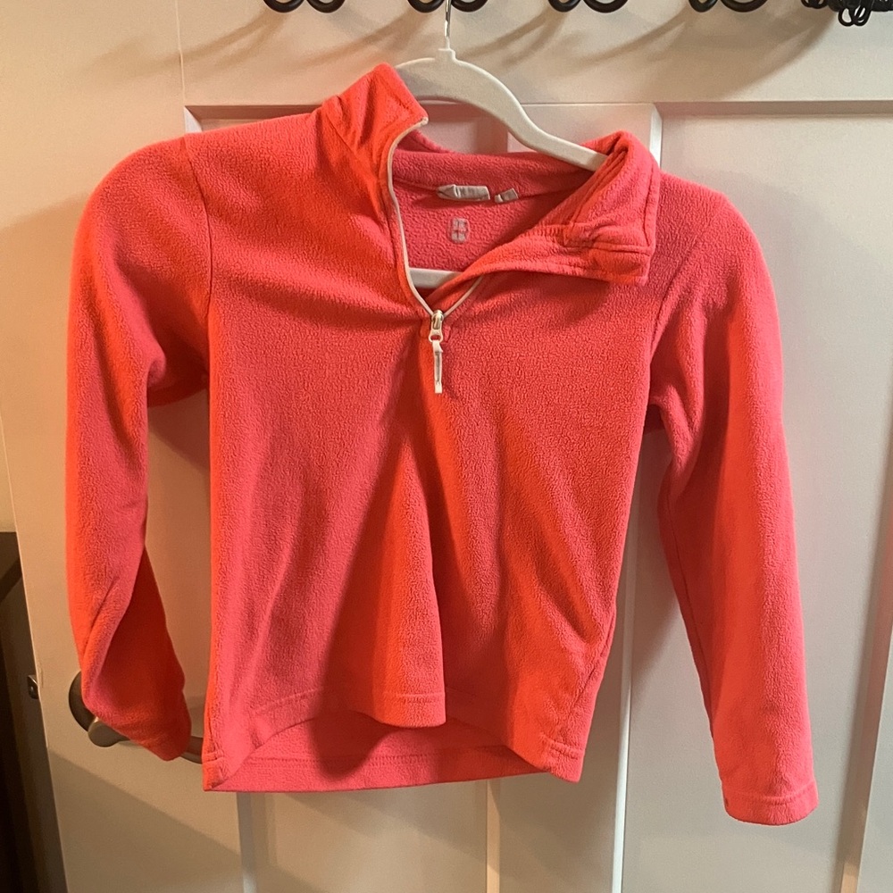 Kids Pink Quarter-Zip Sweatshirt